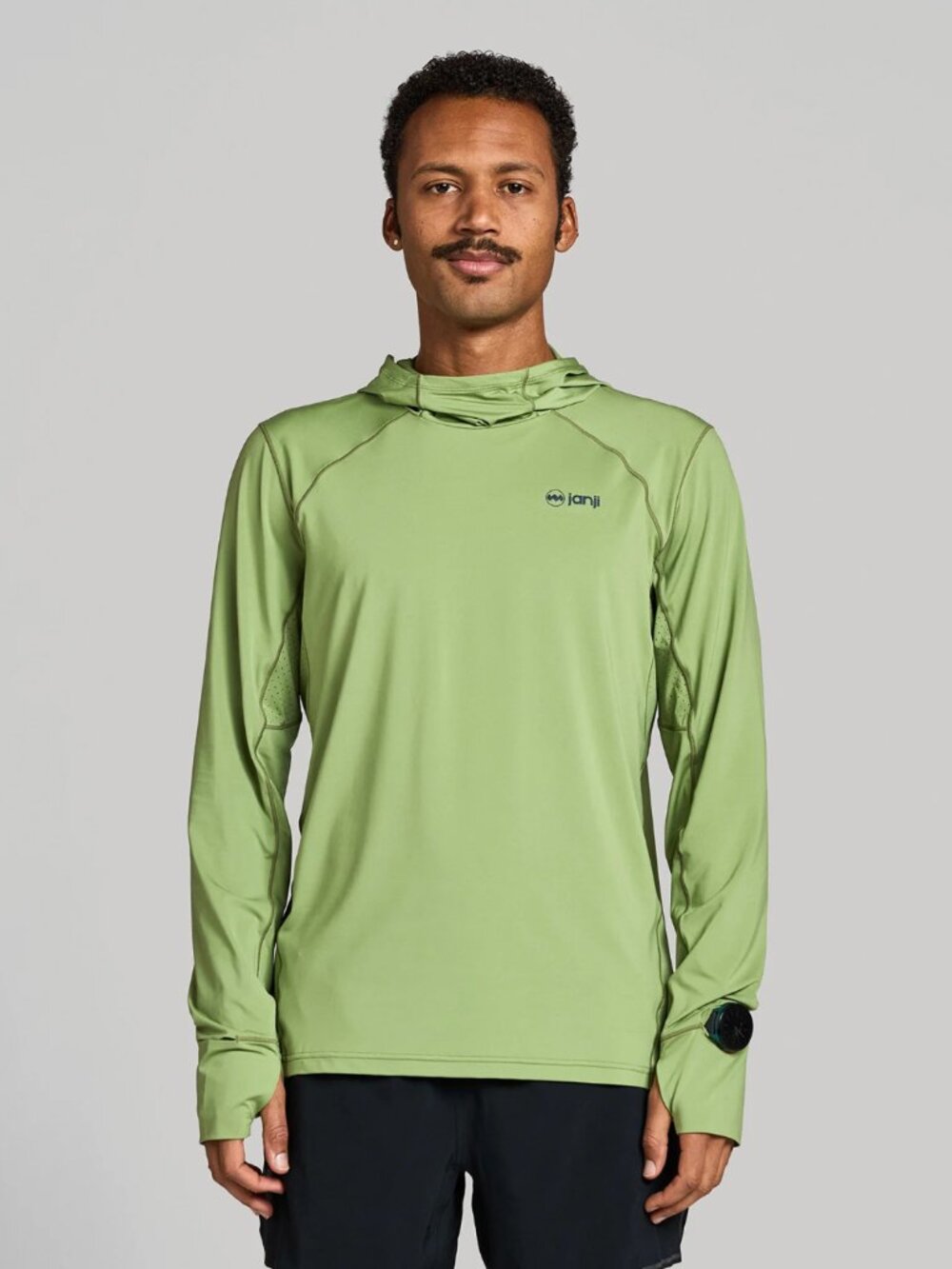 Janji Sunchaser 50 Hooded Long Sleeve - Green - Men's Small - Picture 4 of 4